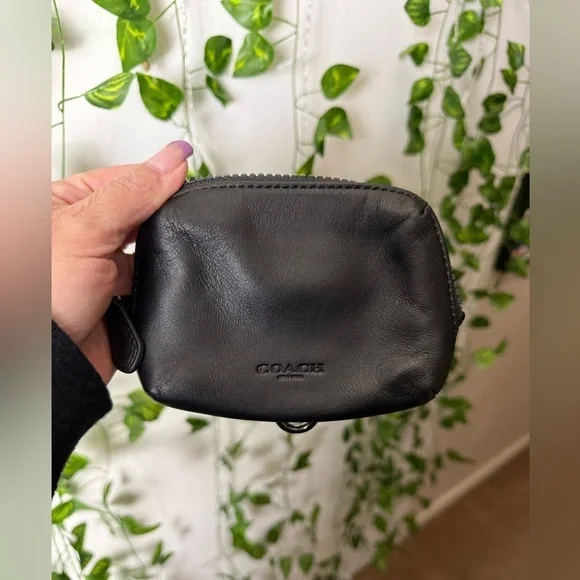 COACH Double Belt Bag Body Bag Waist Bag Black - Picture 6 of 10